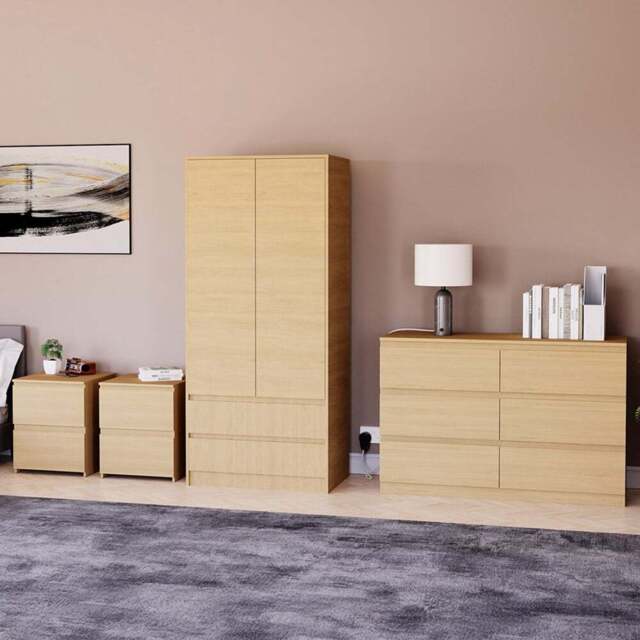 VIDA DESIGNS Denver Pine 4 Piece Bedroom Furniture Set - Wilko - image 1