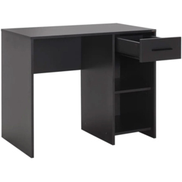 FWStyle Single Drawer 2 Shelf Anthracite Grey Desk - Size: 75 x 90 x 52cm - Wilko - thumbnail 4