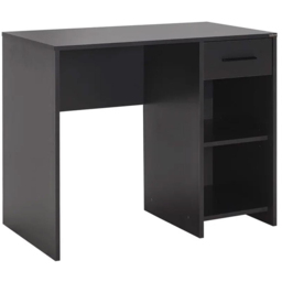 FWStyle Single Drawer 2 Shelf Anthracite Grey Desk - Size: 75 x 90 x 52cm - Wilko - thumbnail 3