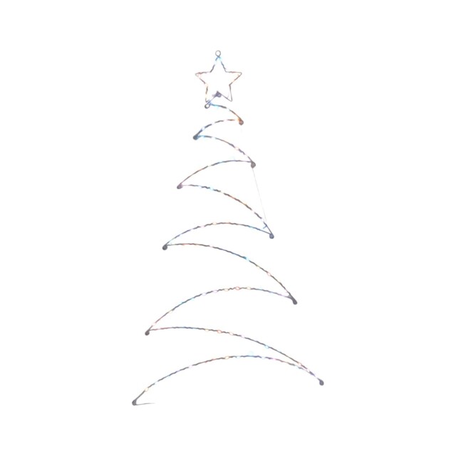 Hanging LED Multicolour Christmas Tree White - Wilko - image 1