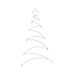 Hanging LED Multicolour Christmas Tree White - Wilko - thumbnail 1