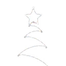 Hanging LED Multicolour Christmas Tree White - Wilko - thumbnail 4