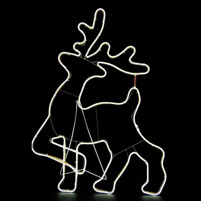 Shatchi Cool White LED Walking Reindeer Neon Rope Silhouette - Size: 35 x 14 x 3cm - Wilko - image 1