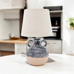 Acacia Home Fabric Shade Table Lamp 22.8cm - Size: 38 x 22 x 22cm - Multi - Wilko - thumbnail 3