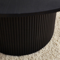 Julian Bowen Louis 4 Seater Fluted Round Dining Table Black - Wilko - thumbnail 7