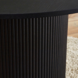 Julian Bowen Louis 4 Seater Fluted Round Dining Table Black - Wilko - thumbnail 6