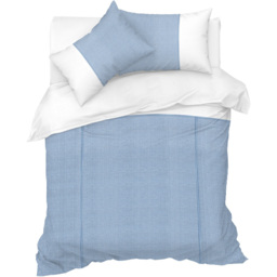 Sweet Dreams Lincoln King Size Blue Stripes Duvet Set - Wilko - thumbnail 3