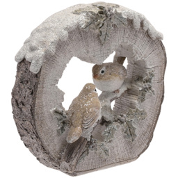 The Christmas Gift Co 2 Robins Figurine Christmas Decoration - Size: 13.7 x 13.8 x 4.7cm - White - The Christmas Gift Co. - Wilko - thumbnail 5