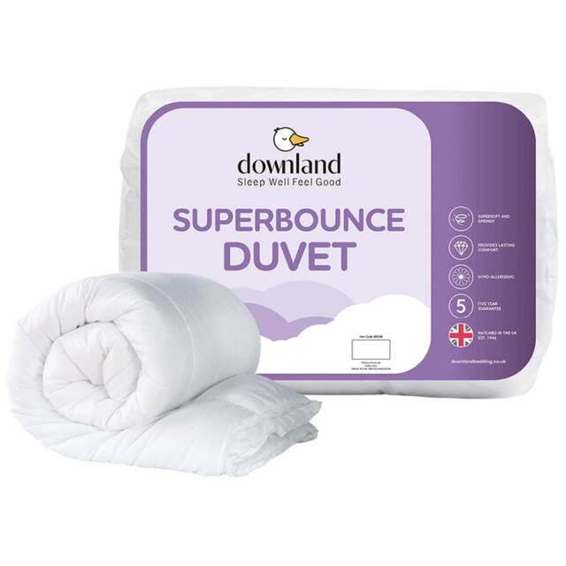 Downland Superbounce Single Duvet 10.5 Tog - White - Wilko