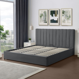 Brooklyn Evelynne Super King Dark Grey Linen Ottoman Bed - Wilko - thumbnail 6