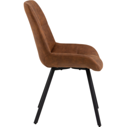 Florence Waylor Set of 2 Brown Fabric Dining Chair - Furniture To Go - Wilko - thumbnail 5