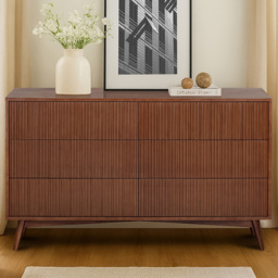 Teamson Home Tremolo 6 Drawer Walnut Dresser - Wilko