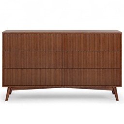 Teamson Home Tremolo 6 Drawer Walnut Dresser - Wilko - thumbnail 4