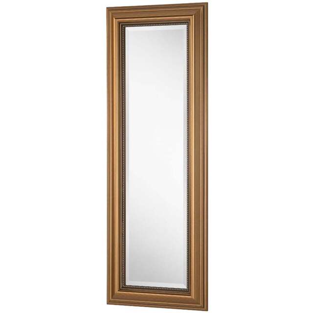 Yearn Gold Classic Beaded Framed Dressing Mirror 131 x 47cm - Wilko - image 1