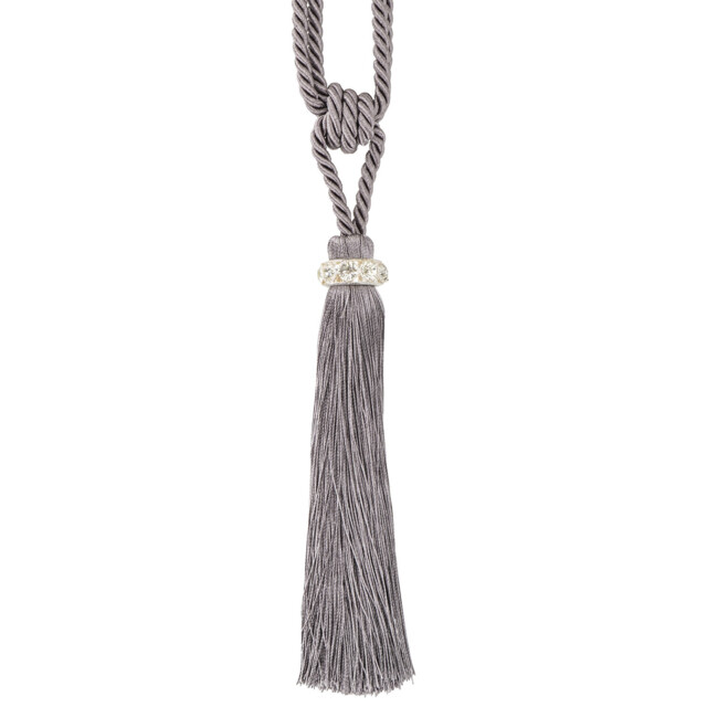Halo Slimline Tassel Tieback - Grey - Wilko - image 1