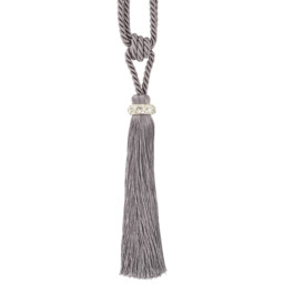 Halo Slimline Tassel Tieback - Grey - Wilko - thumbnail 1