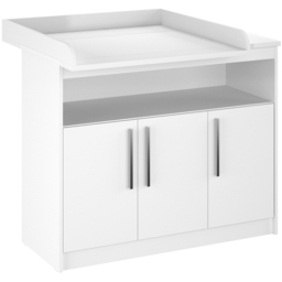 Shefa 1100 3 Door Single Shelf White Kids Changing Unit - Size: 89 x 111 x 75cm - Wilko - thumbnail 3