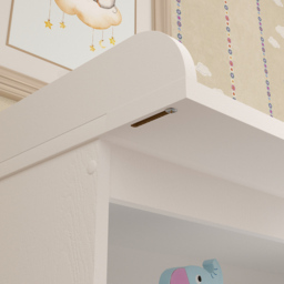 Shefa 1100 3 Door Single Shelf White Kids Changing Unit - Size: 89 x 111 x 75cm - Wilko - thumbnail 4
