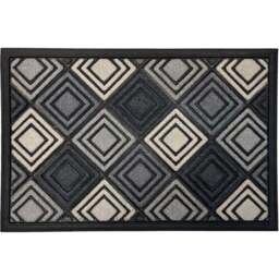 Scrape N Sorb Diamond DoormatBlack and Neutral - Wilko - thumbnail 1