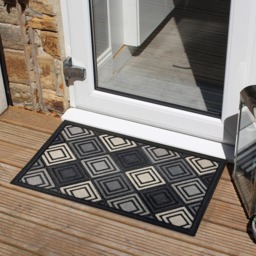Scrape N Sorb Diamond DoormatBlack and Neutral - Wilko - thumbnail 3