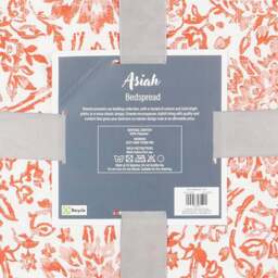 Asiah Printed Bedspread White and Rust - Wilko - thumbnail 7