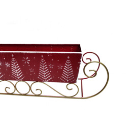 Rustic Sleigh Decoration Red or White - Santa's Chalet - Wilko - thumbnail 4