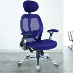 Teknik Office Cobham Mesh Desk Chair Blue - Size: 97 x 53 x 54cm - Wilko - thumbnail 1