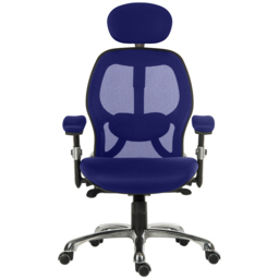 Teknik Office Cobham Mesh Desk Chair Blue - Size: 97 x 53 x 54cm - Wilko - thumbnail 4