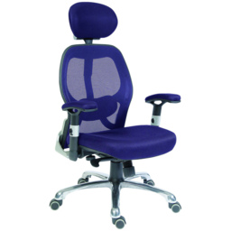 Teknik Office Cobham Mesh Desk Chair Blue - Size: 97 x 53 x 54cm - Wilko - thumbnail 3