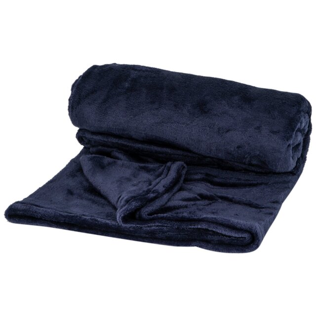 Divante Navy Supersoft Extra Large Throw - Wilko - image 1