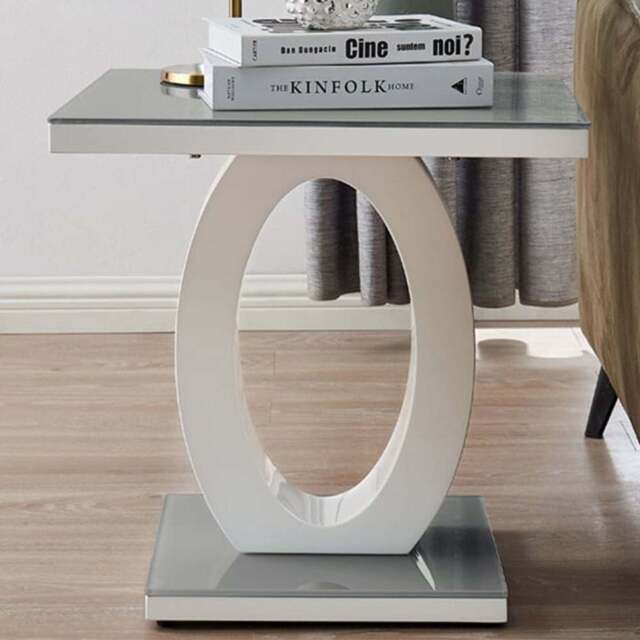 Furniturebox Lucia Grey Side Table - Size: 50 x 50 x 50cm - Wilko - image 1