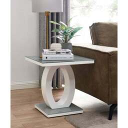 Furniturebox Lucia Grey Side Table - Size: 50 x 50 x 50cm - Wilko - thumbnail 5