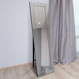 MirrorOutlet Luxford Bevel Cheval Free Standing Mirror 150 x 40cm - Clear - Wilko - thumbnail 3