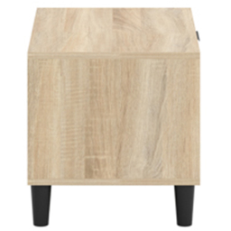 Stockholm Chevron Single Drawer Single Shelf Sonoma Oak Bedside Table - Wood - LPD Home - Wilko - thumbnail 6