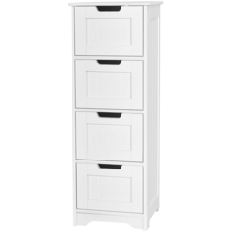 Costway 4 Drawer White Freestanding Bathroom Cabinet - Size: 94 x 38.1 x 12.7cm - Wilko - thumbnail 3