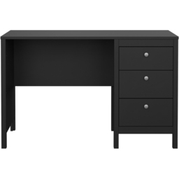 Florence Madrid 3 Drawers Desk Matt Black - Size: 48 x 120 x 76cm - Wilko - thumbnail 4