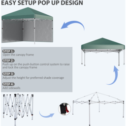 Outsunny 3 x 3m Green Pop Up Gazebo - Size: 26 x 21.5 x 118cm - Wilko - thumbnail 7