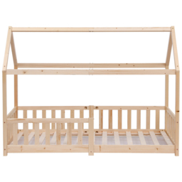 Portland Wood House Natural Kids Bed Frame - Size: Single - Yellow - Wilko - thumbnail 4