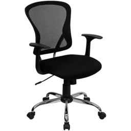 FWStyle Black Mesh Ergonomic Lumbar Support Office Chair - Size: 25 x 75 x 66cm - Wilko - thumbnail 3