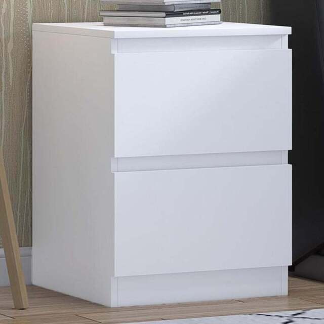 FWStyle Carlton Matt White Bedside Table - Wilko - image 1