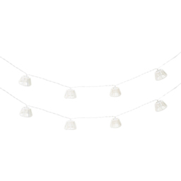 ValueLights White Rope Wicker Basket Battery Operated Outdoor Garden String Light 10 Pack - Size: 4.3 x 240 x 5.8cm - Wilko - thumbnail 3
