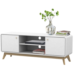 Loft24 Cassie 2 Door 2 Shelf White TV Stand - Size: 53 x 140 x 39cm - white/white - Wilko - thumbnail 6