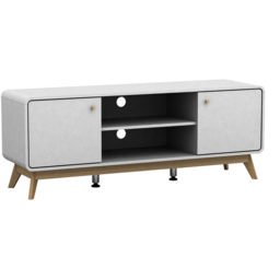 Loft24 Cassie 2 Door 2 Shelf White TV Stand - Size: 53 x 140 x 39cm - white/white - Wilko - thumbnail 3