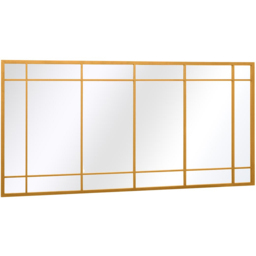 MirrorOutlet The Tabula Gold Metal Framed Window Wall Mirror 160 x 80cm - Wilko - thumbnail 4