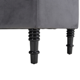Living and Home Grey Upholstered Flip Top Storage Bench with Side Arms - Size: 46 x 126 x 44cm - Wilko - thumbnail 5
