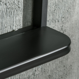 Portland Black Modern Square Wall Mirror 86 x 53cm - Wilko - thumbnail 4