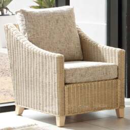 Desser Furniture Dijon Farrow Armchair - Size: Single - Cream - Wilko