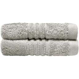 Misona Ultra Soft Bamboo Silver Face Cloth 2 Pack - Size: 30 x 30cm - Wilko