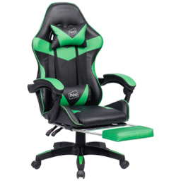 Neo Green and Black PU Leather Swivel Office Chair - Size: 66 x 55 x 125cm - Wilko - thumbnail 3
