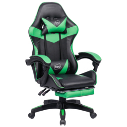 Neo Green and Black PU Leather Swivel Office Chair - Size: 66 x 55 x 125cm - Wilko - thumbnail 5